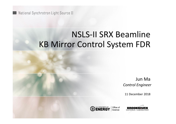 nsls ii srx beamline kb mirror control system fdr