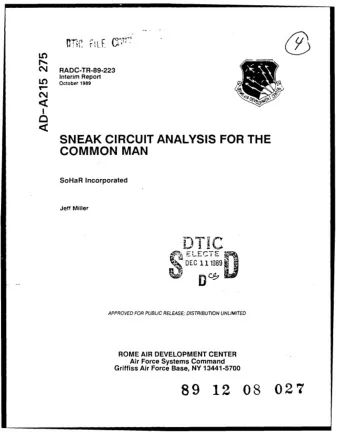 89 12 08 027 This report has been reviewed by the RADC Public Affairs Division (PA) and is