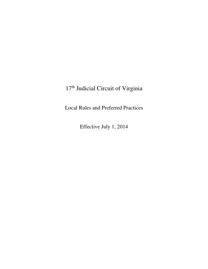 17 th judicial circuit of virginia