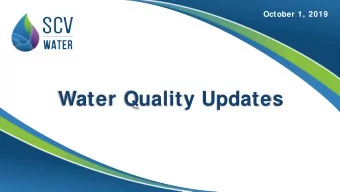 Water Quality Updates  Public Notification of PFOS/PFOA  Notification Level Exceedances  Division