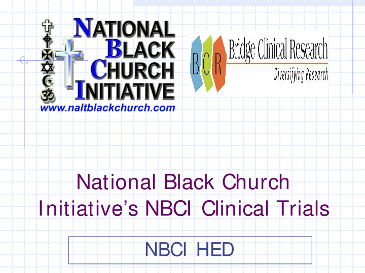 national black church initiative s nbci clinical trials