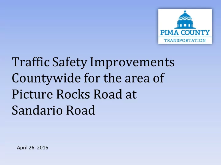 traffic safety improvements