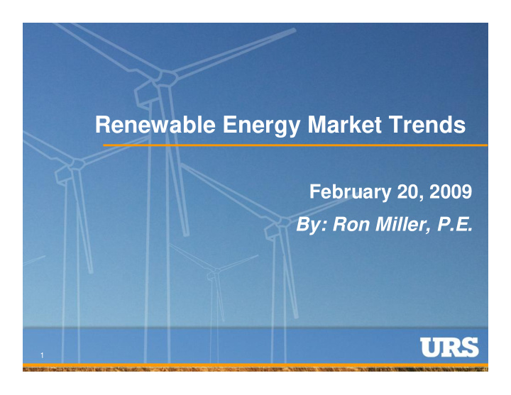 renewable energy market trends