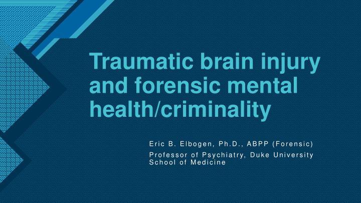 traumatic brain injury and forensic mental