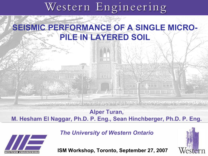 seismic performance of a single micro pile in layered soil