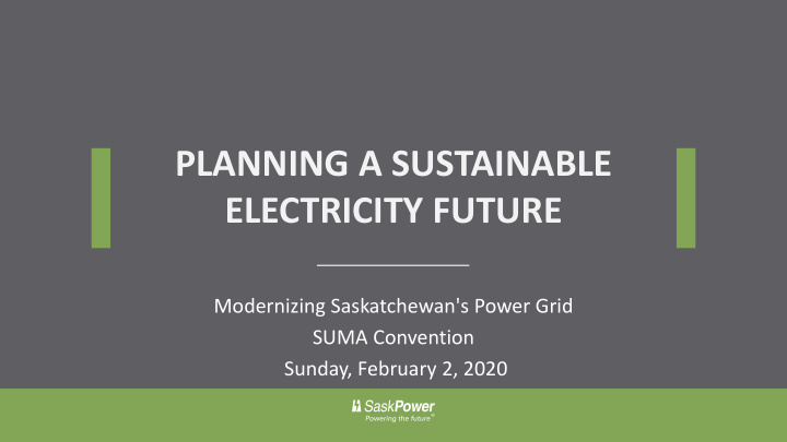 planning a sustainable electricity future