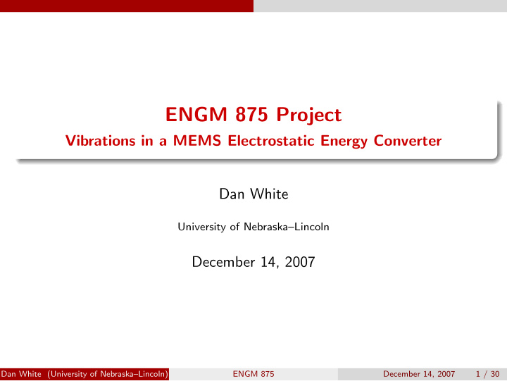 engm 875 project