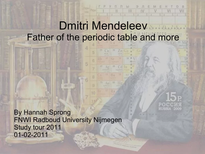 dmitri mendeleev