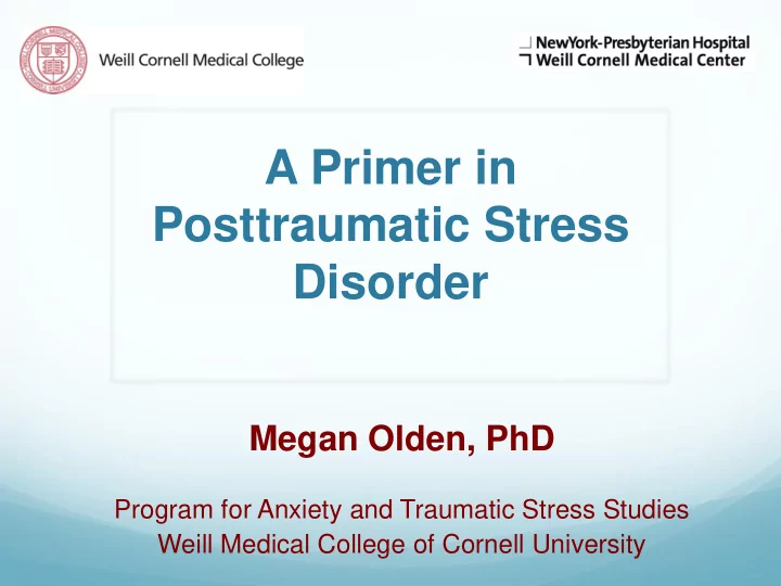 posttraumatic stress
