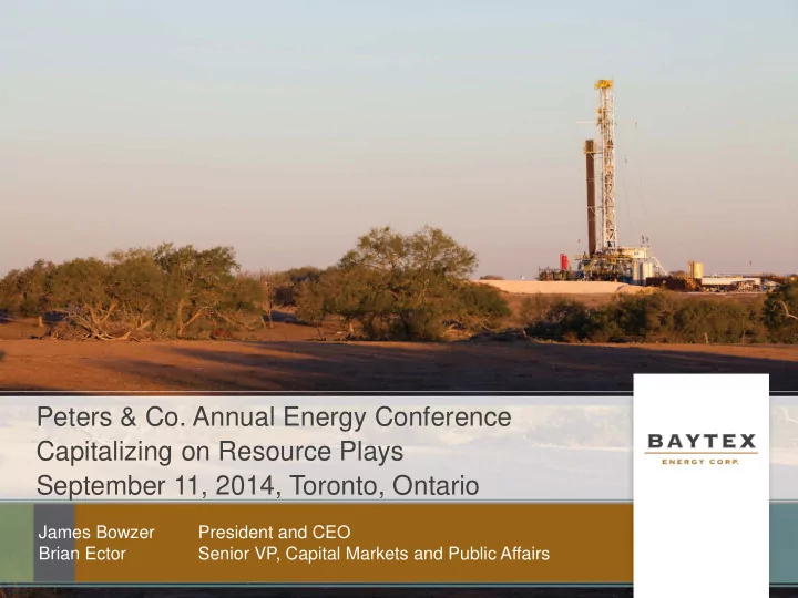 peters co annual energy conference capitalizing on