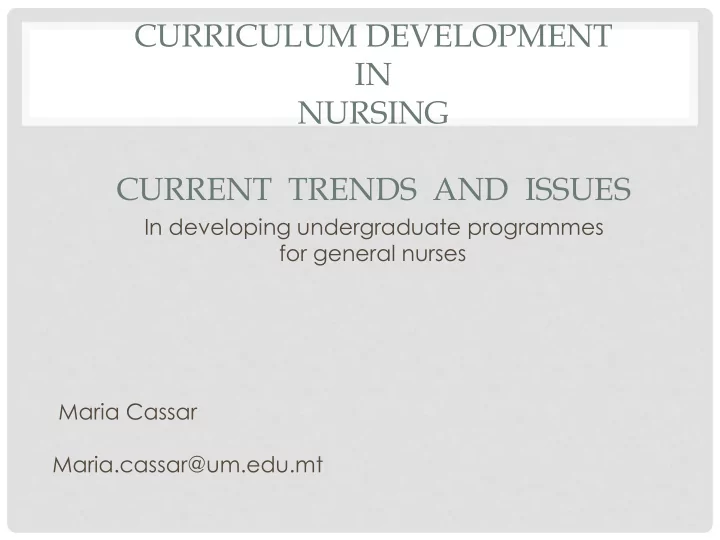 nursing