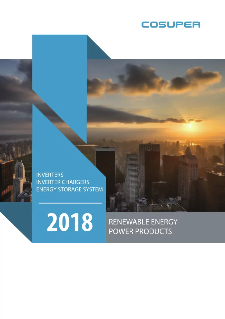 renewable energy power products about us