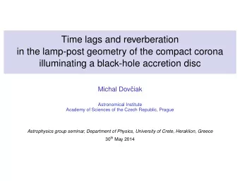 Time lags and reverberation  in the lamp-post geometry of the compact corona  illuminating a