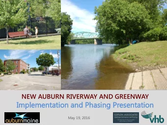 Implementation  lementation and  d Phasing  sing Presentati  esentation  on  May 19, 2016  Meeting