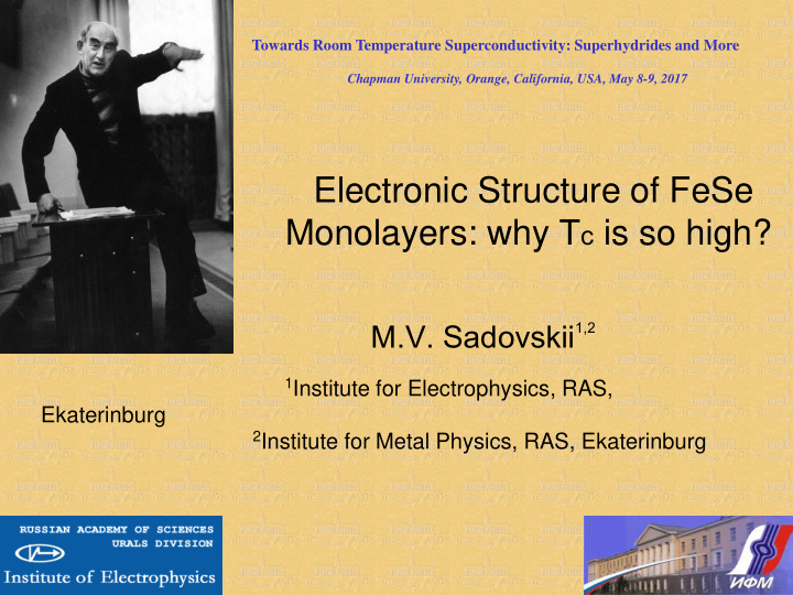 electronic structure of fese