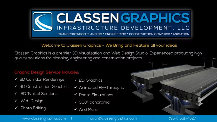 welcome ome t to o classe ssen gra raphics cs we bring ng