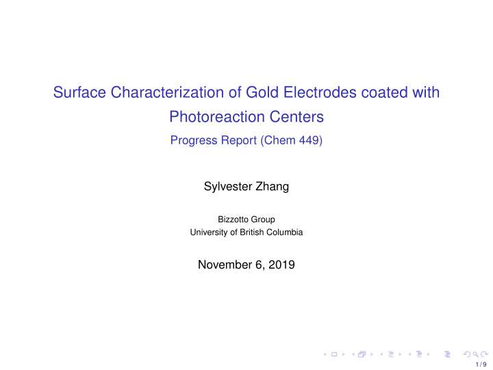 surface characterization of gold electrodes coated with