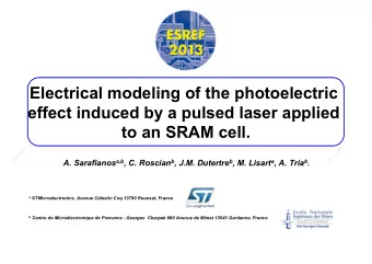 Electrical modeling of the photoelectric  effect induced by a pulsed laser applied  to an SRAM
