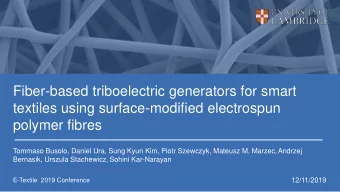 Fiber-based triboelectric generators for smart  textiles using surface-modified electrospun