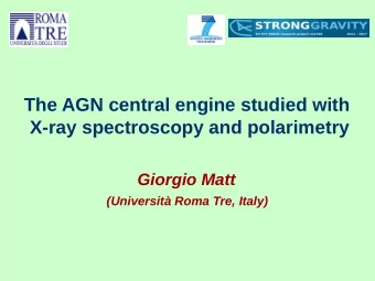 The AGN central engine studied with  X-ray spectroscopy and polarimetry  Giorgio Matt  (Universit
