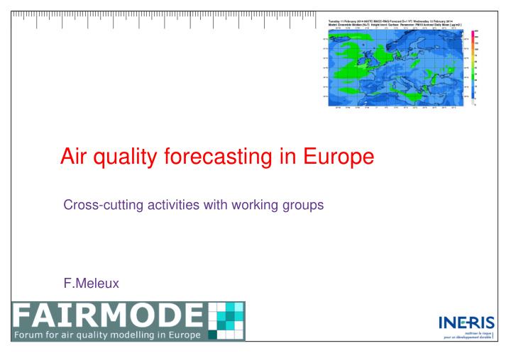 air quality forecasting in europe
