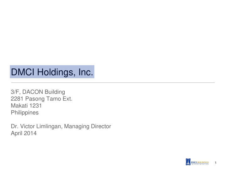 dmci holdings inc