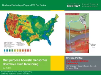 Multipurpose Acoustic Sensor for  Los Alamos National  Laboratory  Downhole Fluid Monitoring  High
