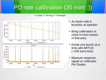PD rate calibration (20 min! ;))  A. Drees, C. Montag, P. Thieberger  Au beam with 6  bunches at