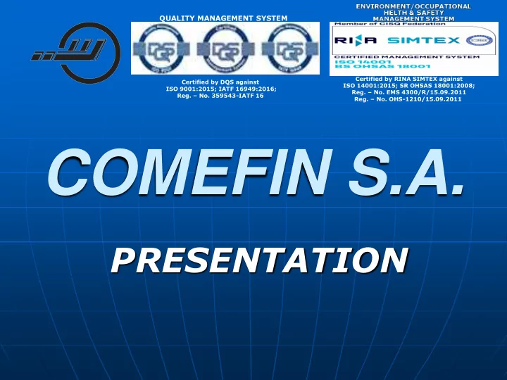 comefin s a