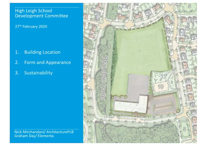 high leigh school development committee
