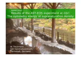 Results of the ASY-EOS experiment at GSI:  The symmetry energy at suprasaturation density  W.