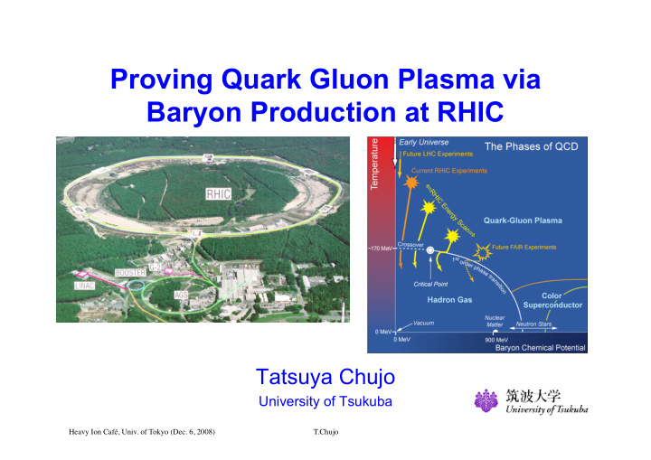 proving quark gluon plasma via
