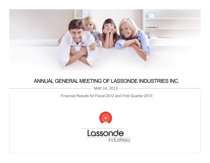 annual general meeting of lassonde industries inc