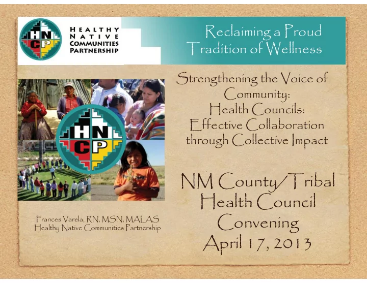 nm county tribal health council convening