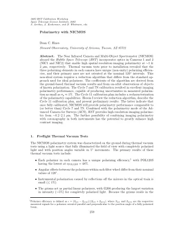 Polarimetry with NICMOS  Dean C. Hines  Steward Observatory, University of Arizona, Tucson, AZ