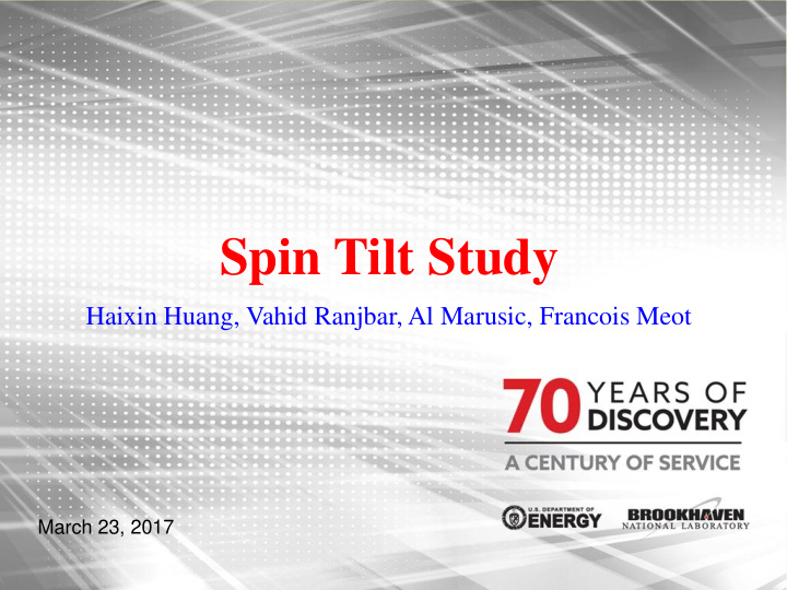 spin tilt study