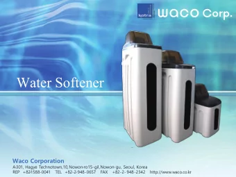 Water Softener  Waco Corporation  A-  301, Hagye  Technotown,10,  Nowon-ro15-gil,  Nowon-gu, Seoul,