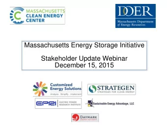 December 15, 2015  Todays Agenda  Opening Remarks    Commissioner Judith Judson, DOER