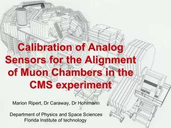Calibration of Analog  Calibration of Analog  Sensors for the Alignment  Sensors for the Alignment