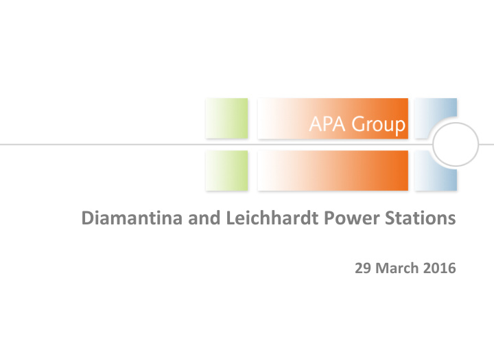 diamantina and leichhardt power stations