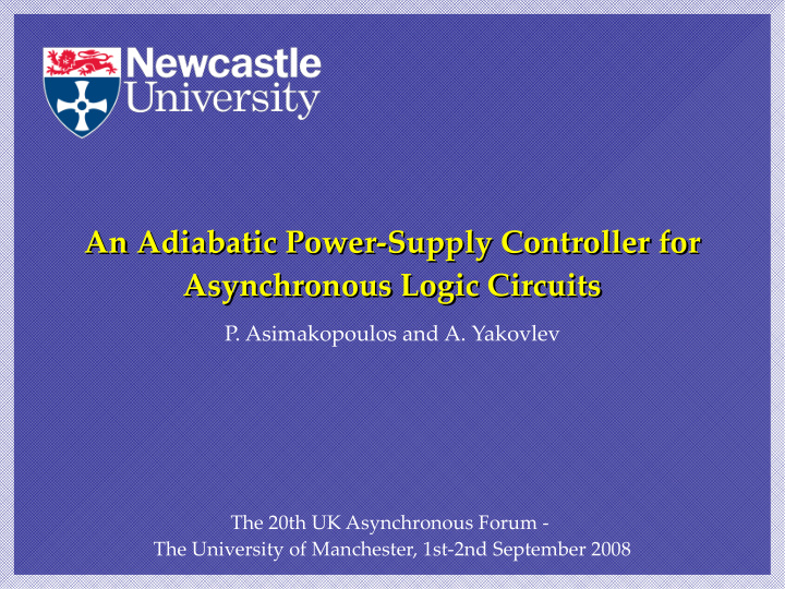an adiabatic power supply controller for an adiabatic