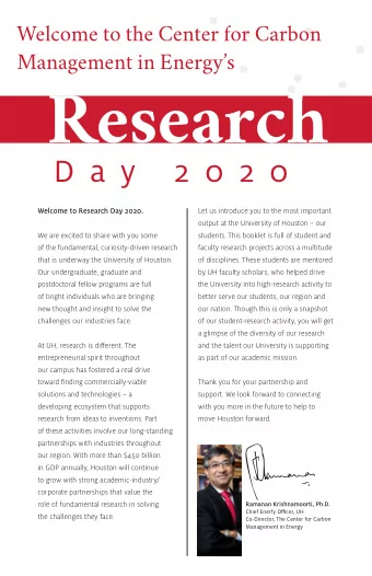 Research  D a y  2 0 2 0  Welcome to Research Day 2020.  Let us introduce you to the most important
