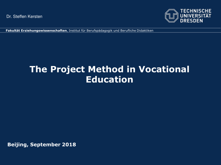 the project method in vocational