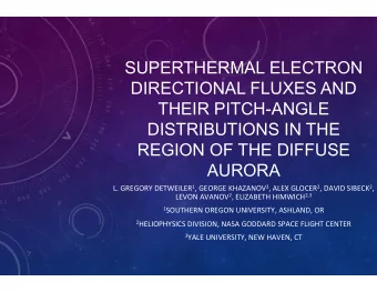 SUPERTHERMAL ELECTRON  DIRECTIONAL FLUXES AND  THEIR PITCH-ANGLE  DISTRIBUTIONS IN THE  REGION OF
