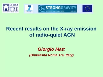 Recent results on the X-ray emission  of radio-quiet AGN  Giorgio Matt  (Universit Roma Tre,