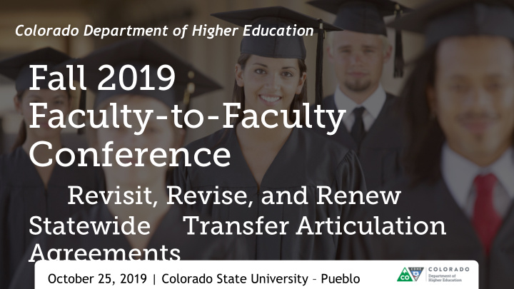 fall 2019 faculty to faculty conference