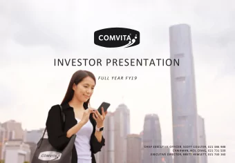 INVESTOR PRESENTATION  FULL YEAR FY19  CHIEF EXECUTIVE OFFICER, SCOTT COULTER, 021 386 988
