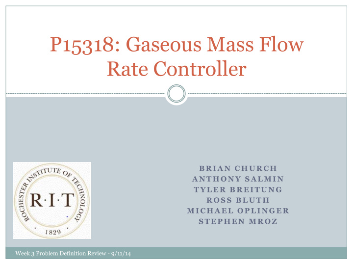 p15318 gaseous mass flow rate controller