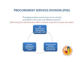 PROCUREMENTSERVICESDIVISION(PSD)