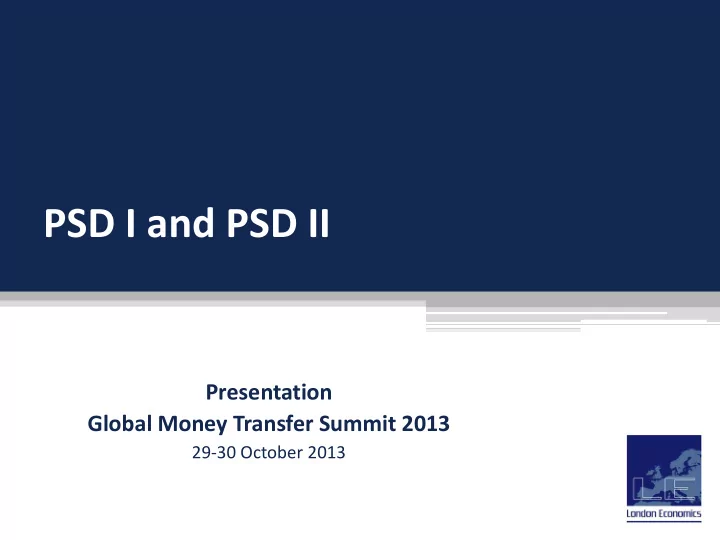 psd i and psd ii